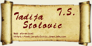 Tadija Stolović vizit kartica